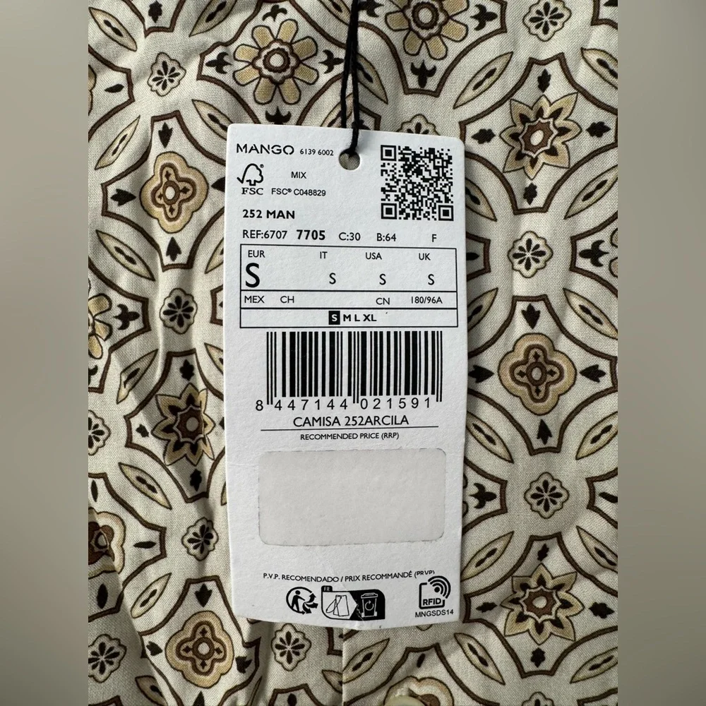 Mango MNG Patterned Fluid Regular Fit Shirt